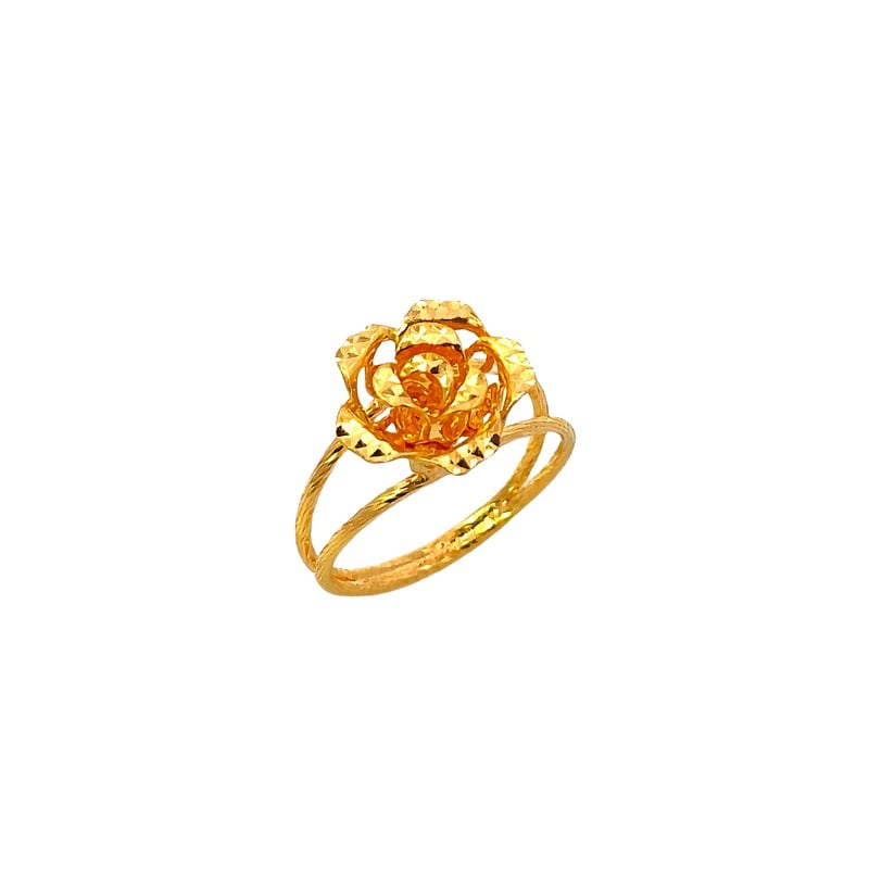 916 Gold Flower Bloom Ring