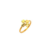 916 Gold Flower Halo Ring