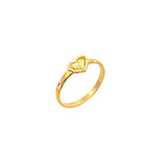 916 Gold Heart Cascade Ring