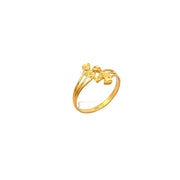 916 Gold Heart Halo Ring