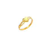 916 Gold Heart Duet Ring