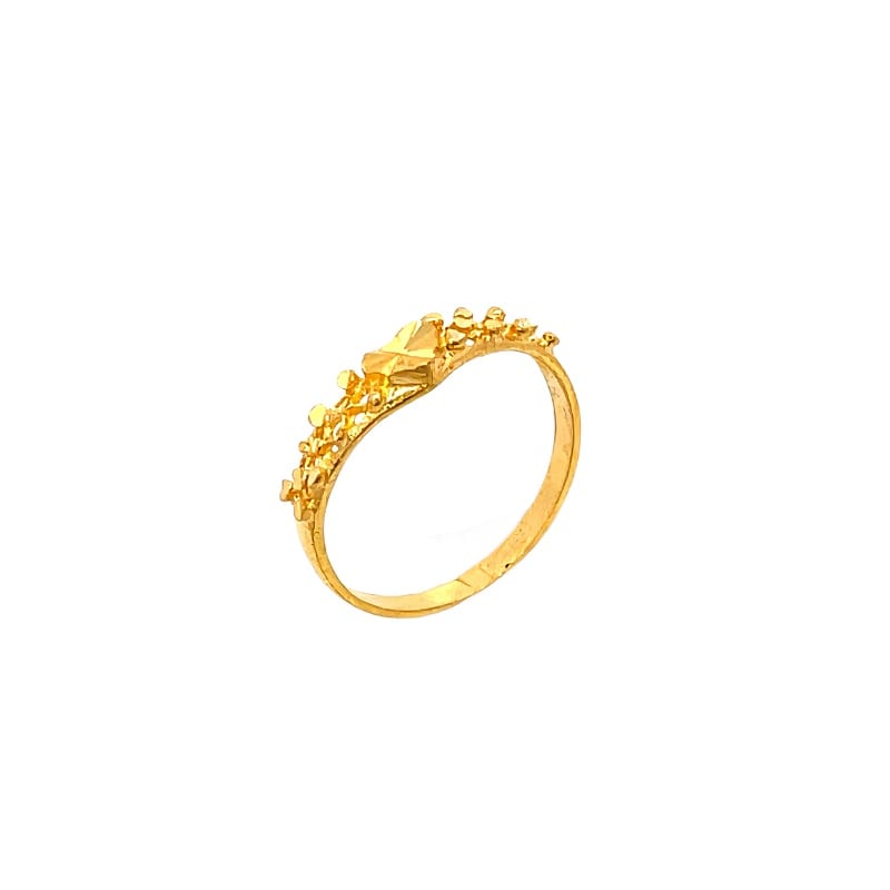 916 Gold Heart Aura Ring
