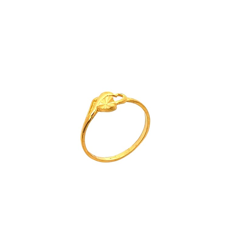916 Gold Heart Petite Ring