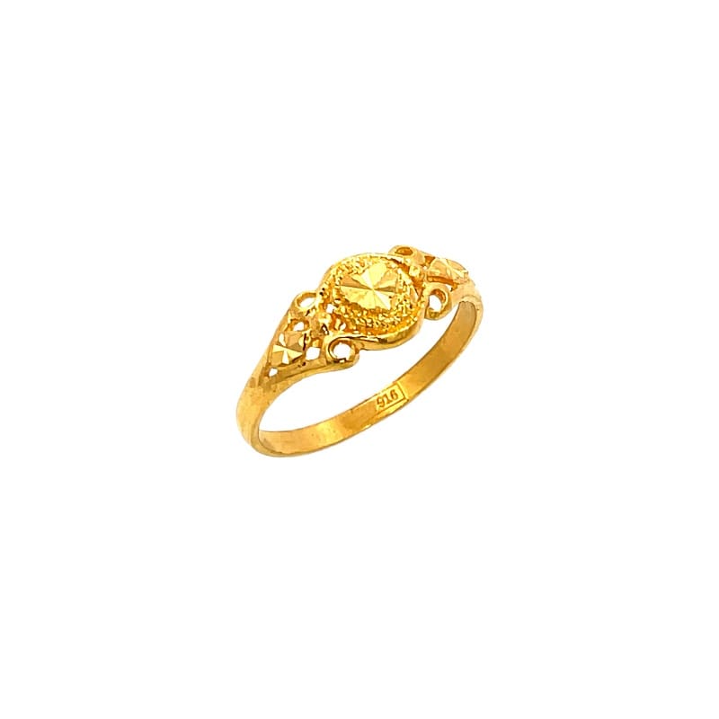 916 Gold Heart Mosaic Ring