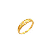 916 Gold Heart Echo Ring