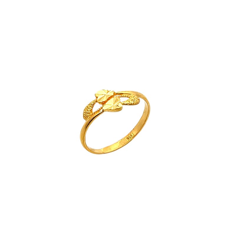 916 Gold Heart Velvet Ring
