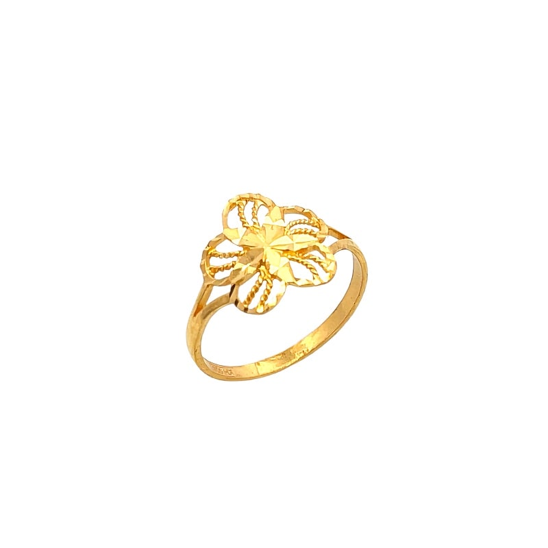 916 Gold Flower Aura Ring