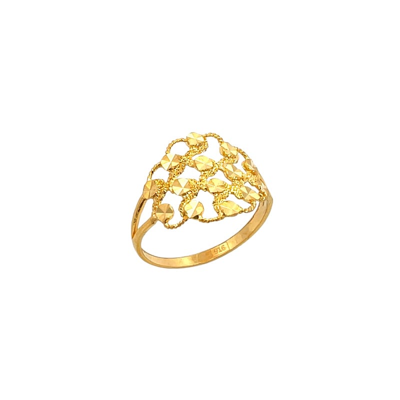 916 Gold Plume IV Ring