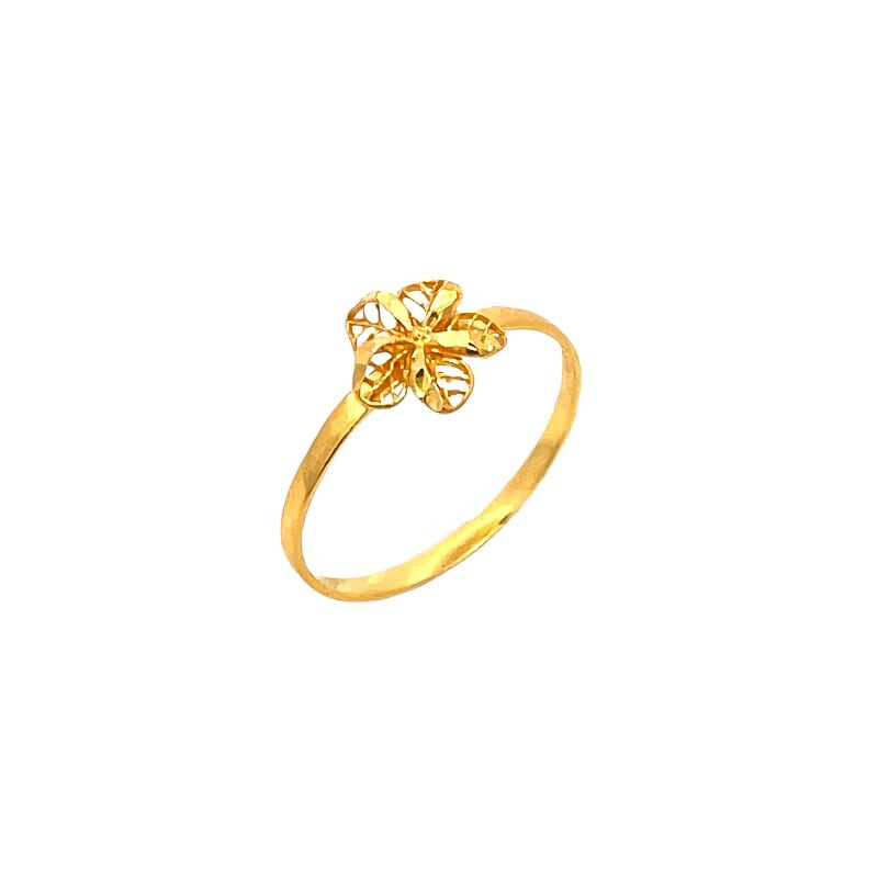 916 Gold Flower Twine Ring