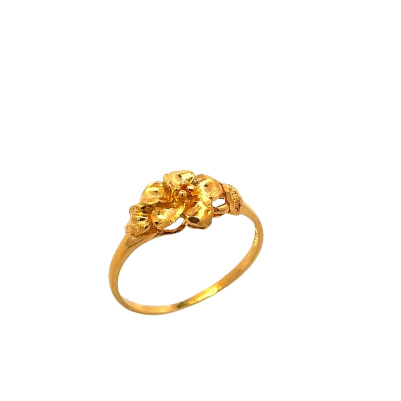 916 Gold Flower Echo Ring