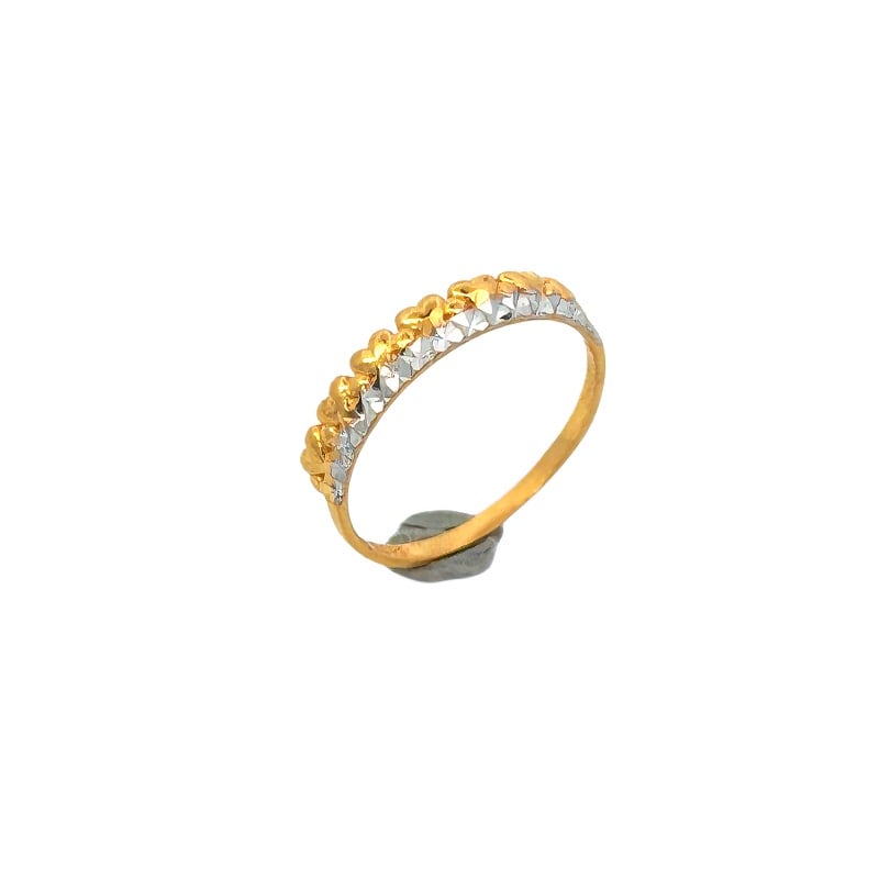 916 Gold Heart Crest Ring