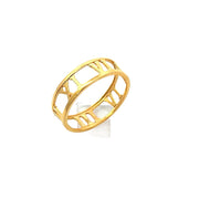 916 Gold Roman Bloom Ring