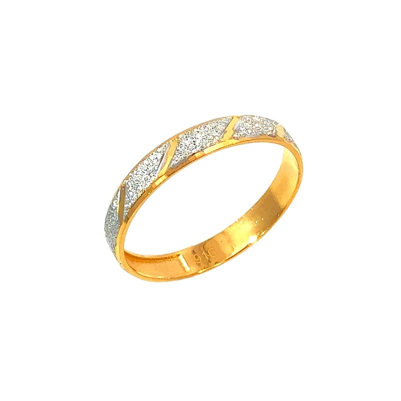 916 Gold Wedding Band Bloom Ring