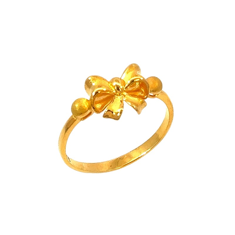 916 Gold Ribbon Aura Ring