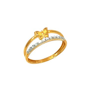 916 Gold Butterfly Aura Ring