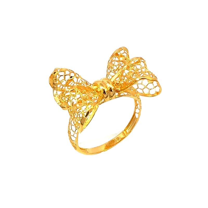 916 Gold Ribbon Petite Ring