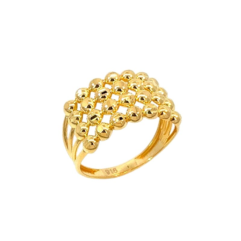 916 Gold Beads Petite Ring