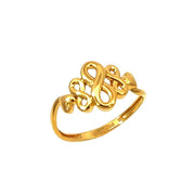 916 Gold Glint V Ring