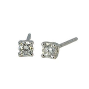 10K White Gold 0.20ct Lab Diamond Bloom Earrings