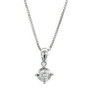 14K White Gold 0.23ct Lab Diamond Pendant