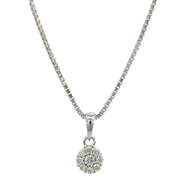 10K White Gold 0.03ct Lab Diamond Pendant