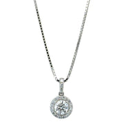 10K White Gold 0.50ct Lab Diamond Pendant