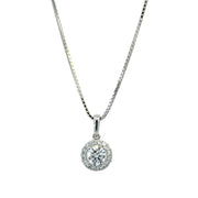 10K White Gold 0.50ct Lab Diamond Bloom Pendant