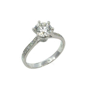 10K White Gold 1.06ct Lab Diamond Bloom Ring