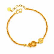 999 Gold Gourd Bloom Bracelet — YB12965-1