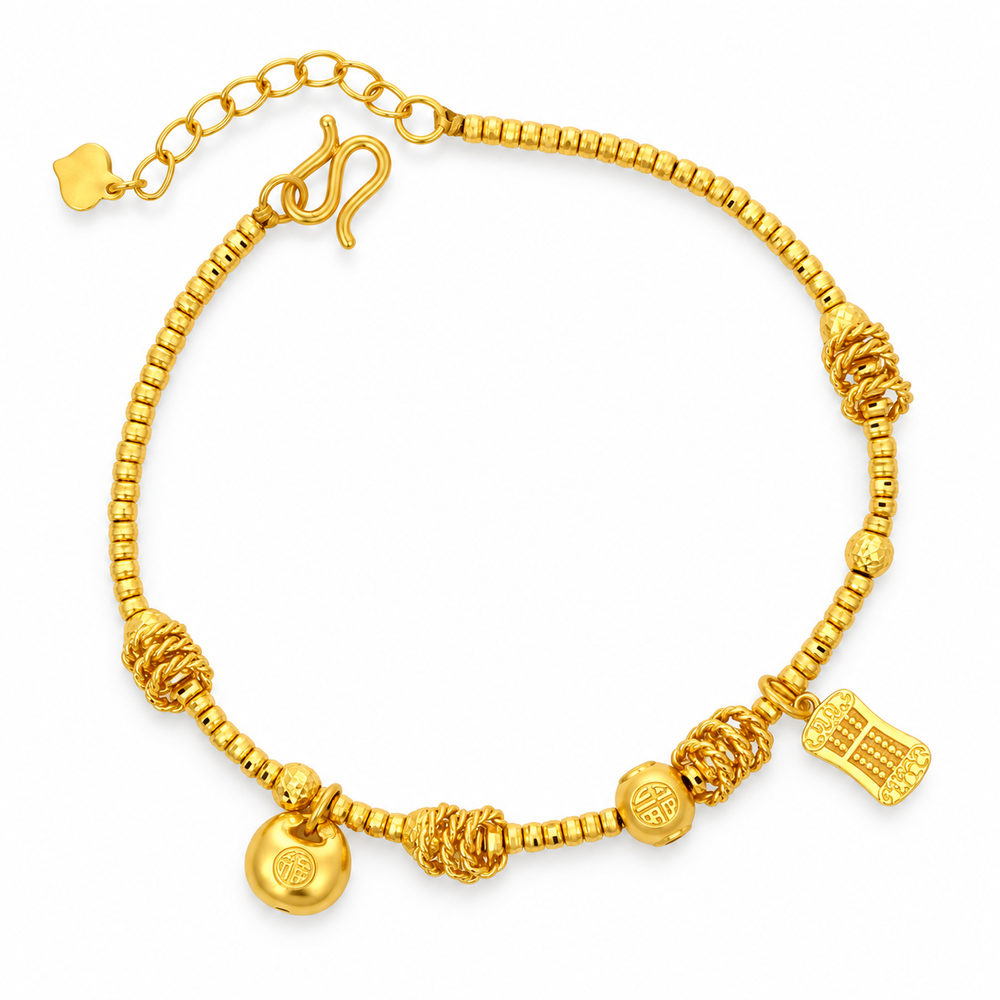 999 Gold Blessings Bracelet — YB12967-1
