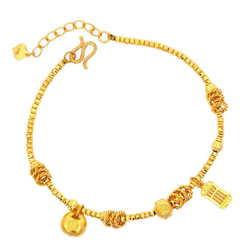 999 Gold Blessings Bracelet