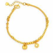 999 Gold Blessings Bloom Bracelet — YB12968-1