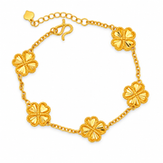 999 Gold Flower Bracelet — YB12974-1