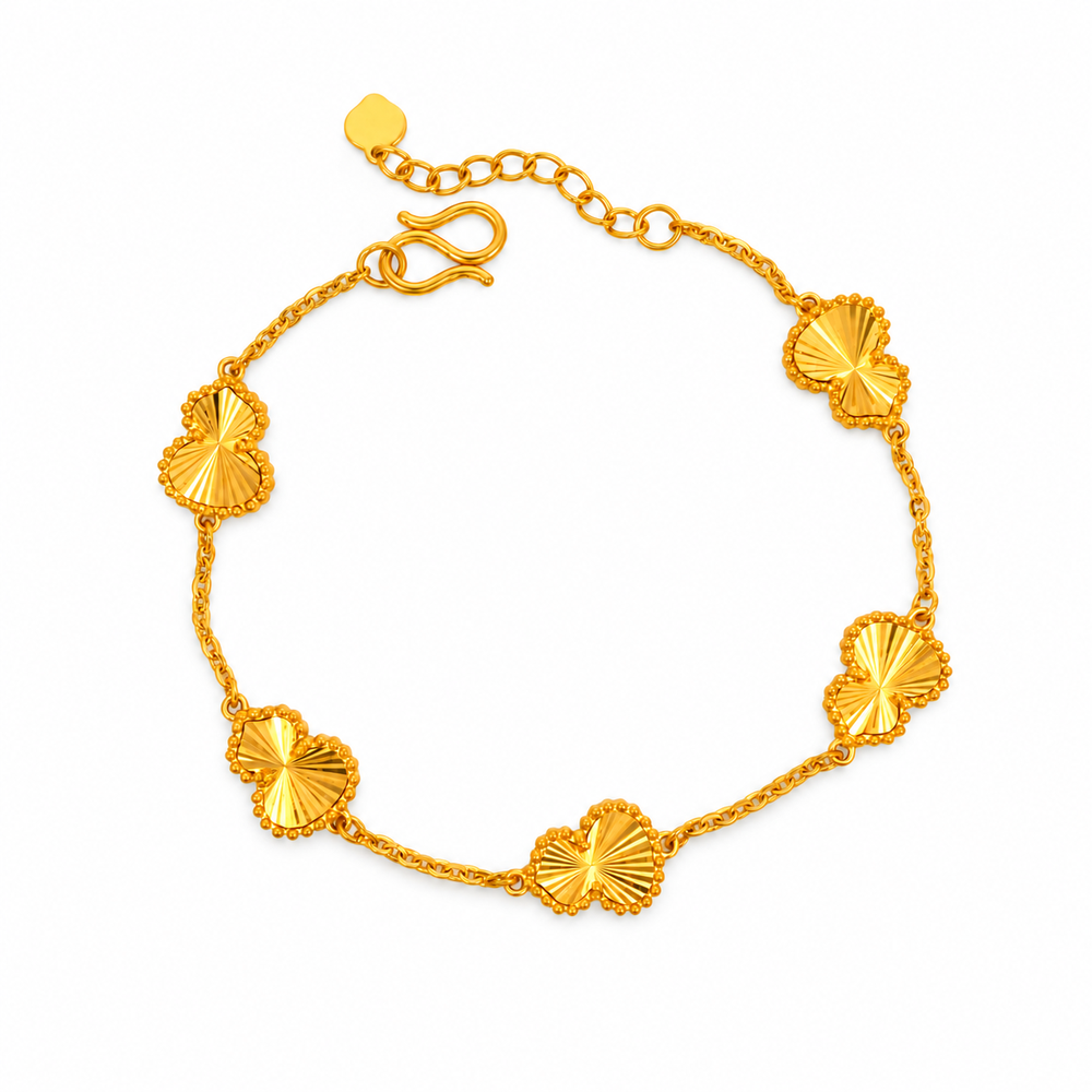 999 Gold Gourd Cascade Bracelet — YB12979-1