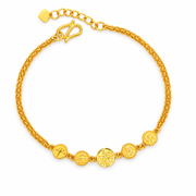 999 Gold Blessings Aura Bracelet — YB12983-1