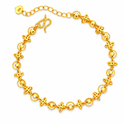 999 Gold Beads Bracelet — YB12987-1