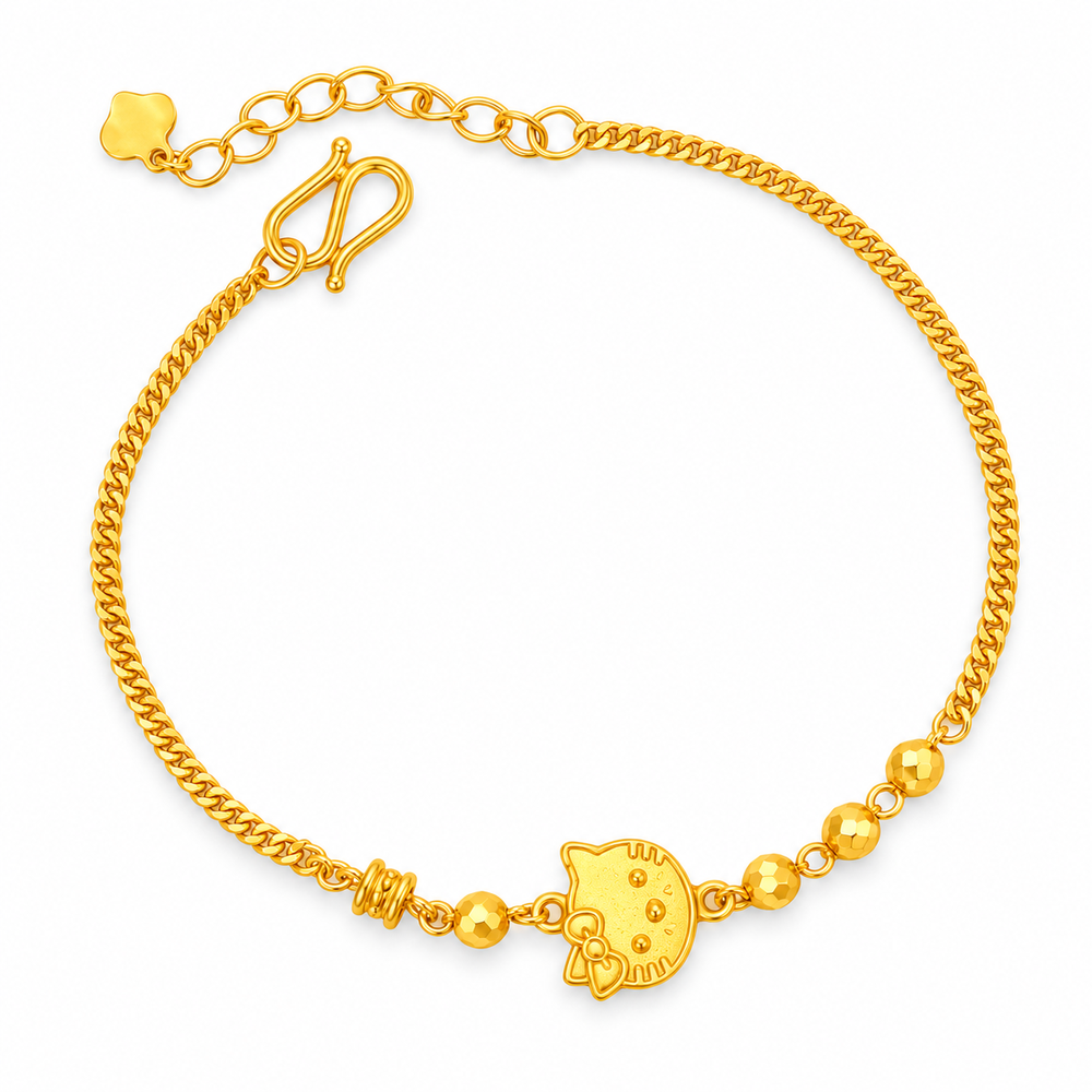 999 Gold Lustre V Bracelet — YB12988-1