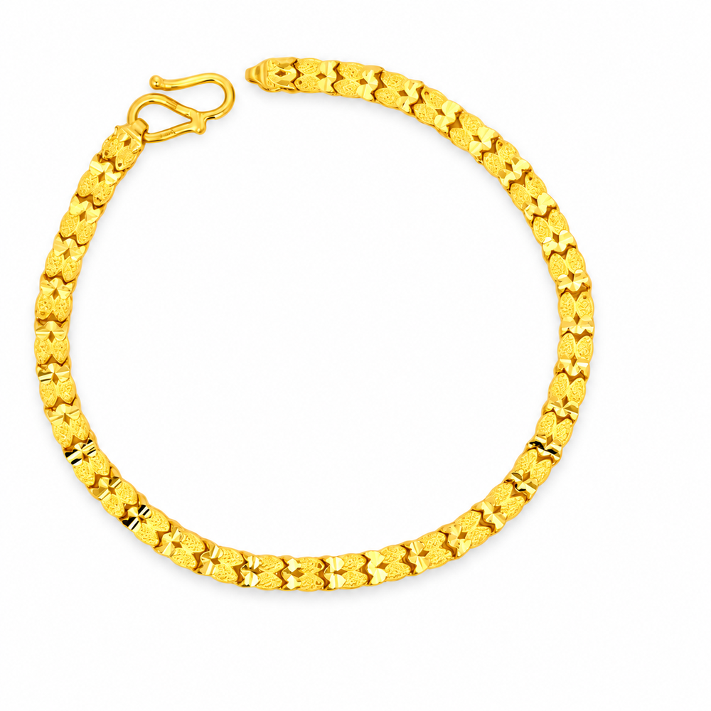 999 Gold Zara V Bracelet — YB12996-1