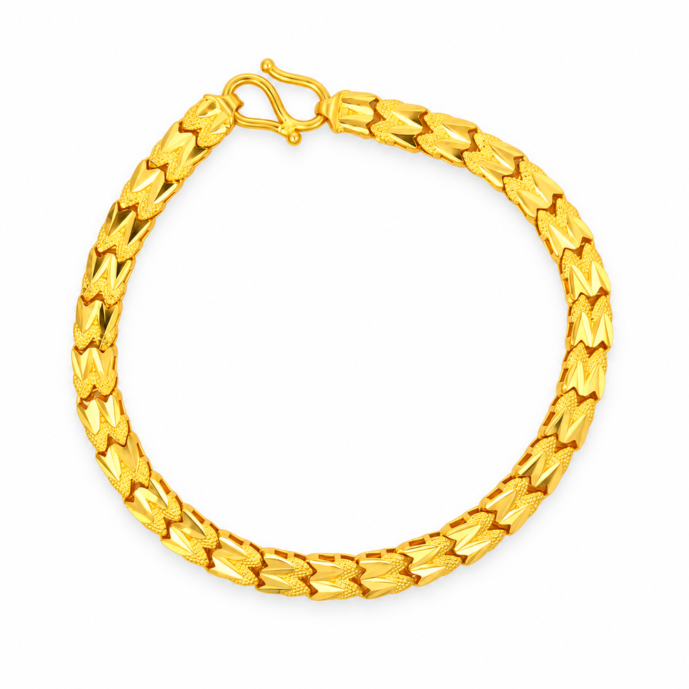 999 Gold Luna V Bracelet — YB12999-1