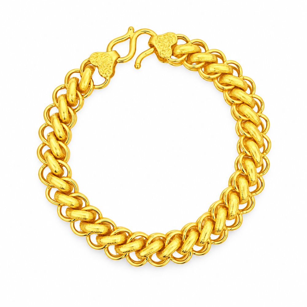 999 Gold Pearl V Bracelet — YB13003-1