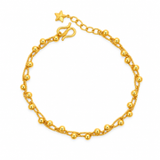 999 Gold Beads Bloom Bracelet — YB13010-1