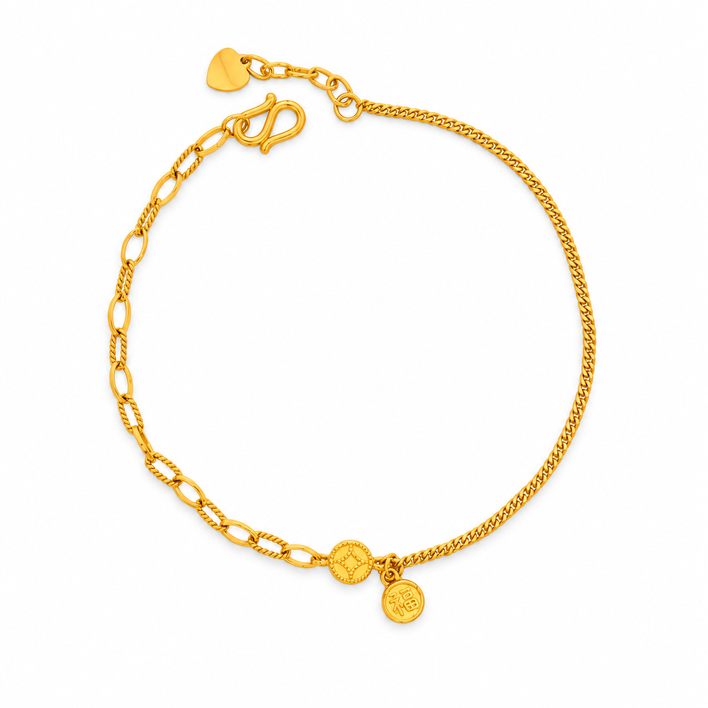 999 Gold Blessings Lumi Bracelet — YB13163-1