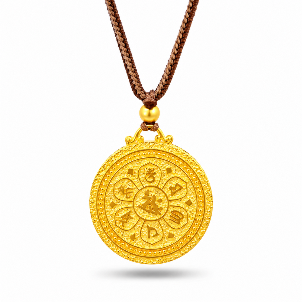 999 Gold Daily Bliss Halo Necklace – back view