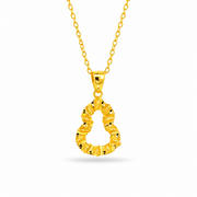 999 Gold Gourd Bloom Pendant