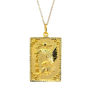 999 Gold Blessings Halo Pendant