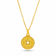 999 Gold Blessings Aura Pendant – front view