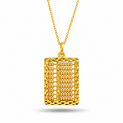 999 Gold Abacus Cascade Pendant – front view