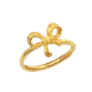 999 Gold Ribbon Bloom Ring