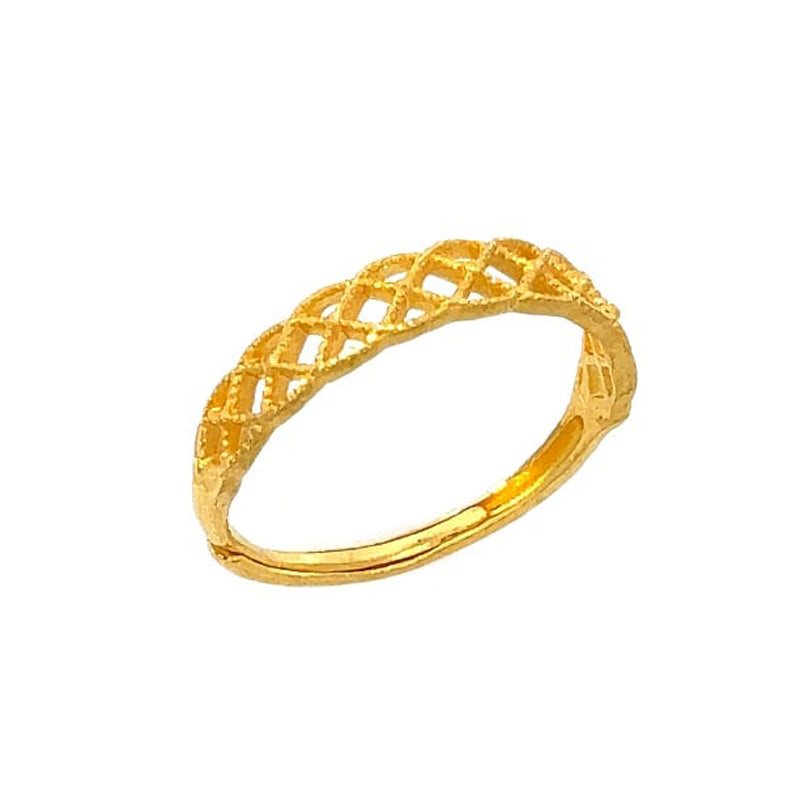 999 Gold Sage V Ring