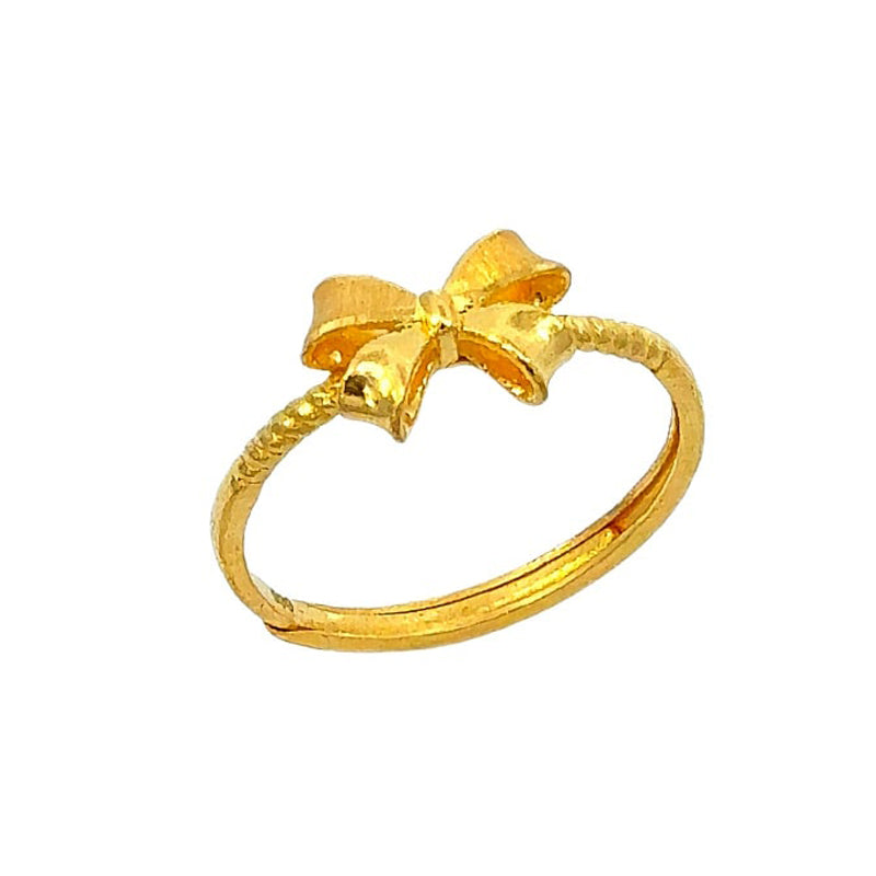 999 Gold Ribbon Cascade Ring